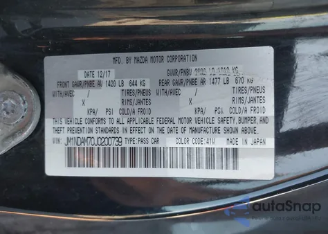 2018 Mazda Mx-5 Miata Rf Grand Touring z USA, uszkodzony, nr VIN JM1NDAM70J0200739